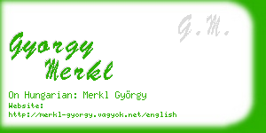 gyorgy merkl business card